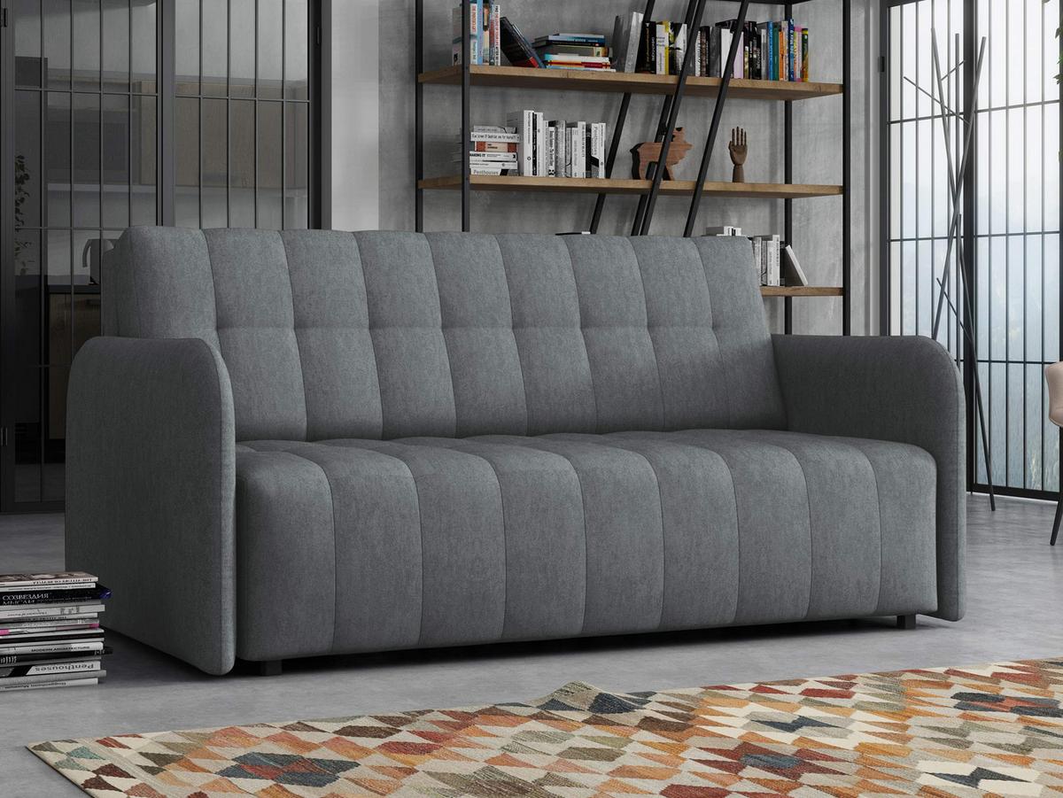 SCHLAFSOFA Viva Grand IV - Dunkelgrau/Schwarz, Holz/Kunststoff (165/85/95cm) - MIRJAN24