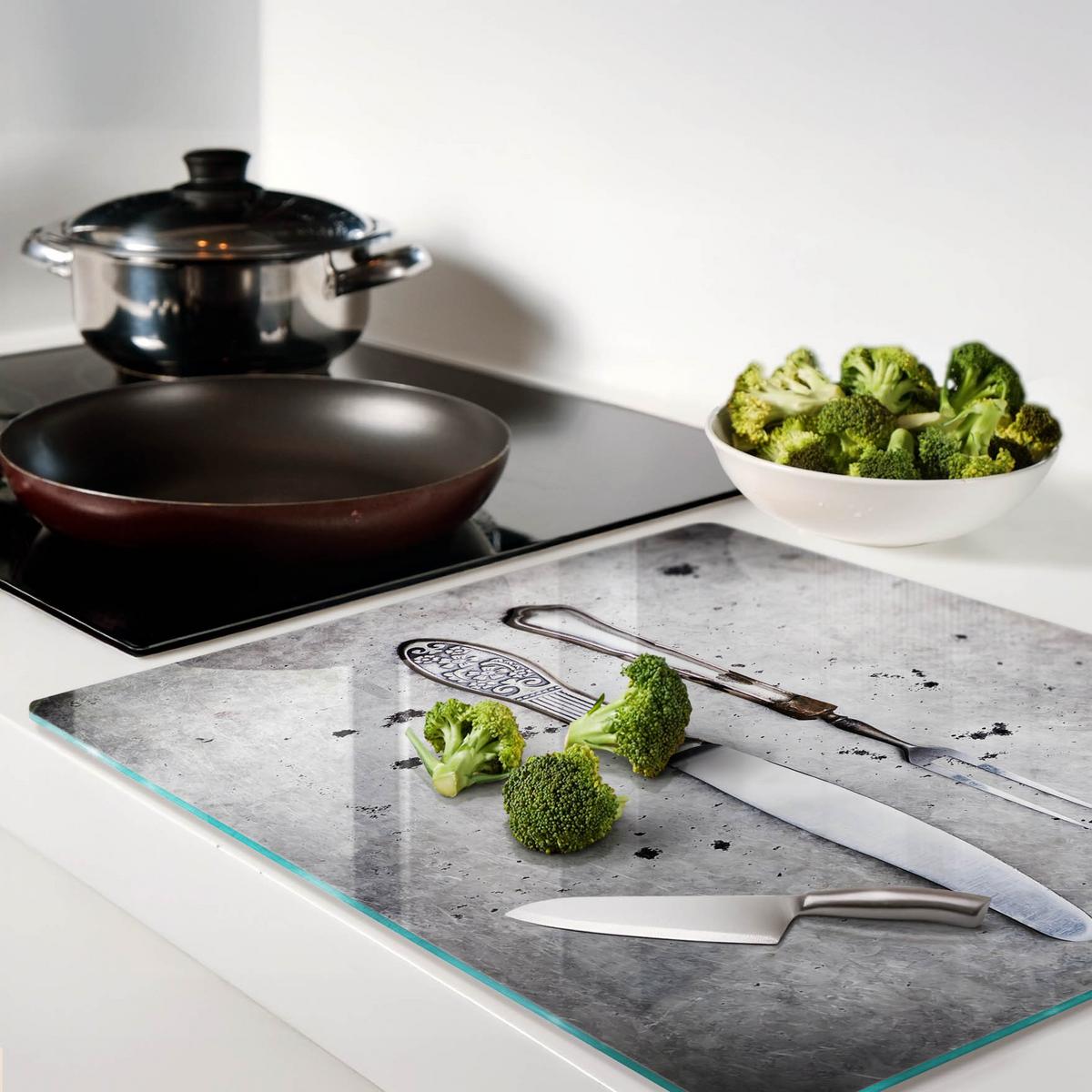 GLASPLATTE 60x52 cm Besteck - Silberfarben, Glas (60/0.4/52cm) - TULUP