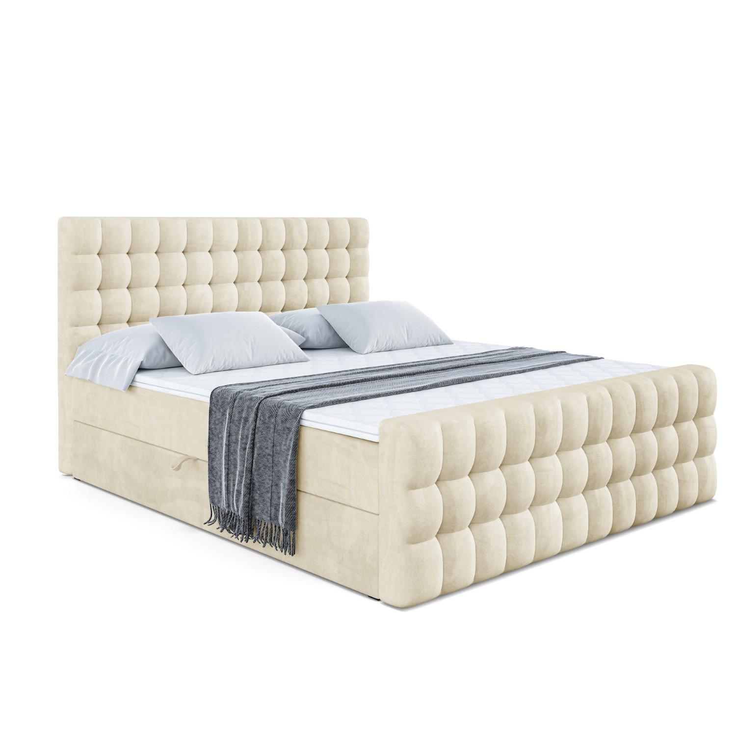 BOXBETT VIONE-Z - 140 x 200 - H4 - Beige - Beige, Holzwerkstoff (140/200cm) - ALTDECOR