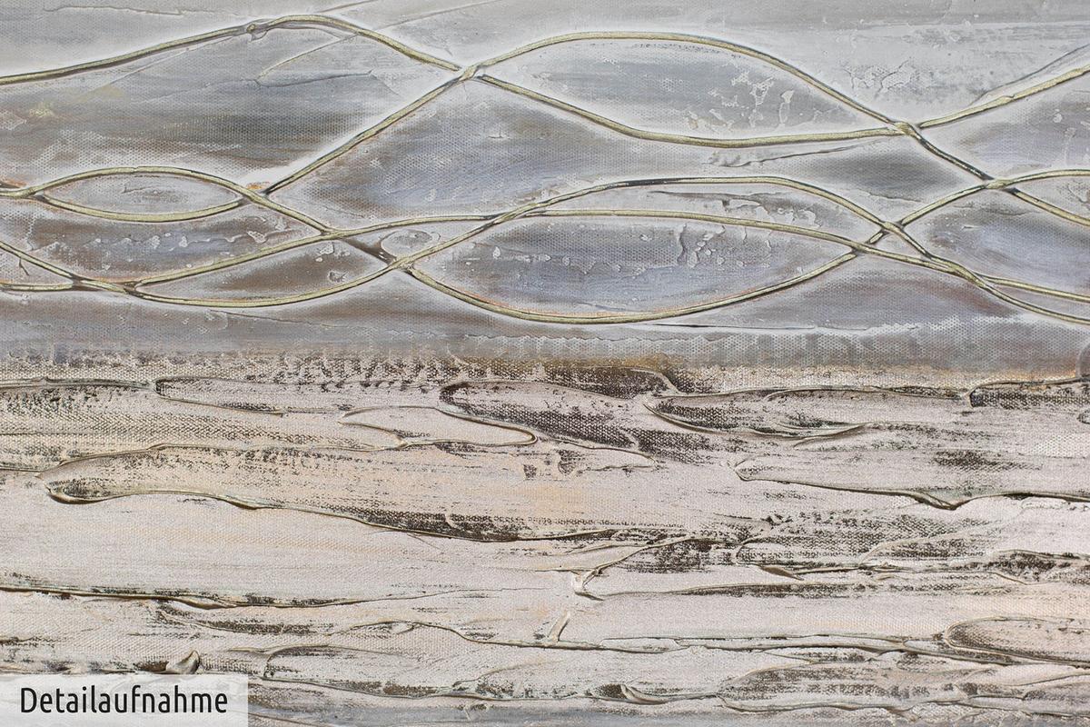 ACRYLBILD HANDGEMALT 100/75 cm - Beige/Braun, Holz/Textil (100/75cm) - KUNSTLOFT