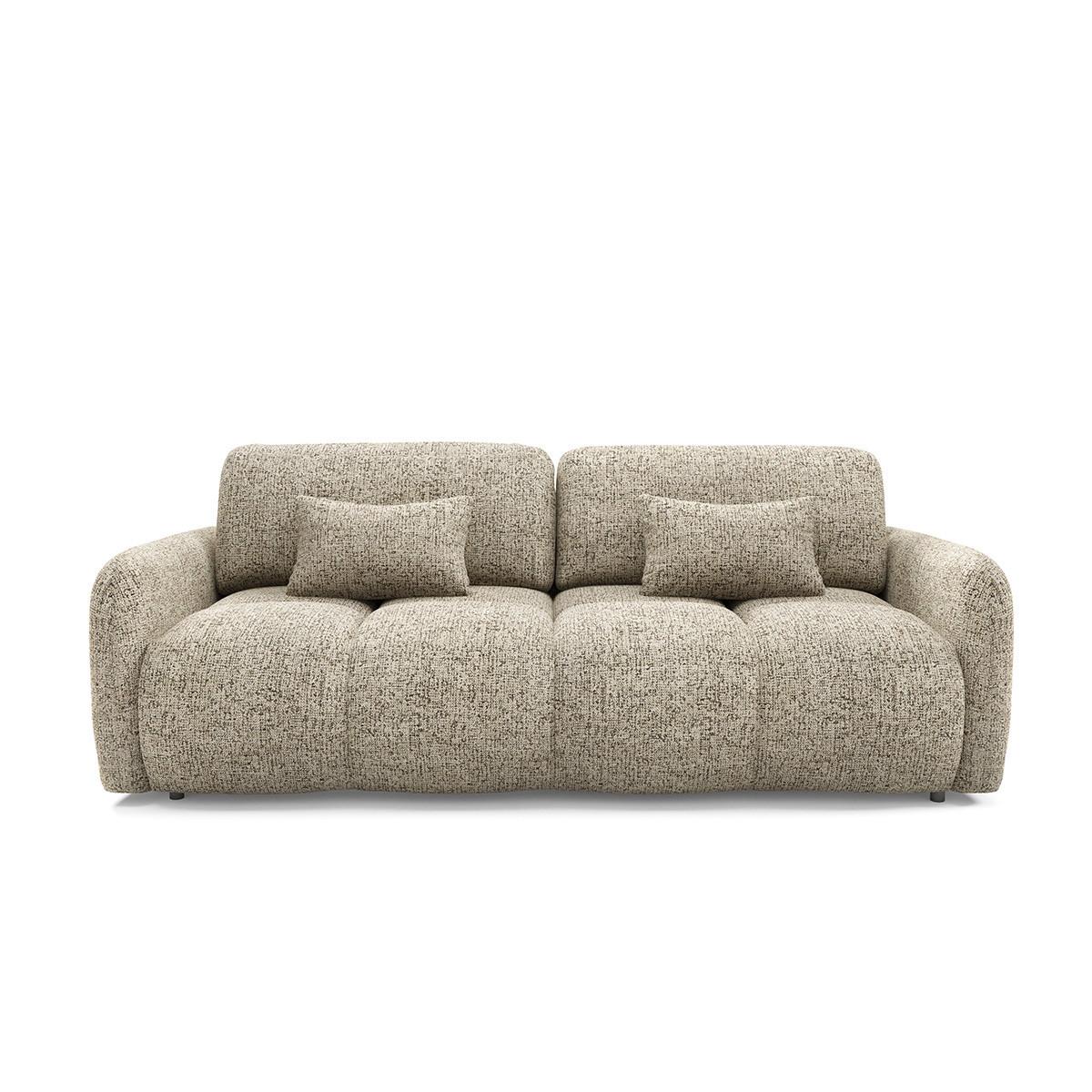 SOFA 3 Sitzplätze Beige meliert - Beige, Holz (236/95/121cm) - Petits-meubles