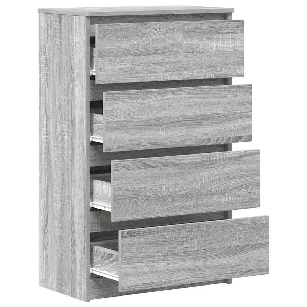 KOMMODE Salazar 60/35/98.5 cm - Grau, Holzwerkstoff (60/98.5/35cm) - Nettlife