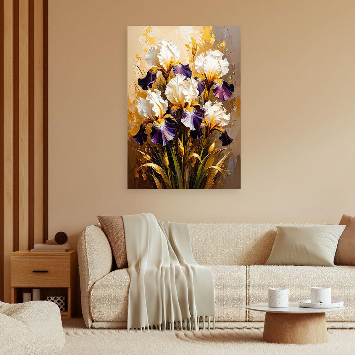 LEINWANDBILD Blumen 30x45cm - Beige, Textil (30/45cm) - Feeby