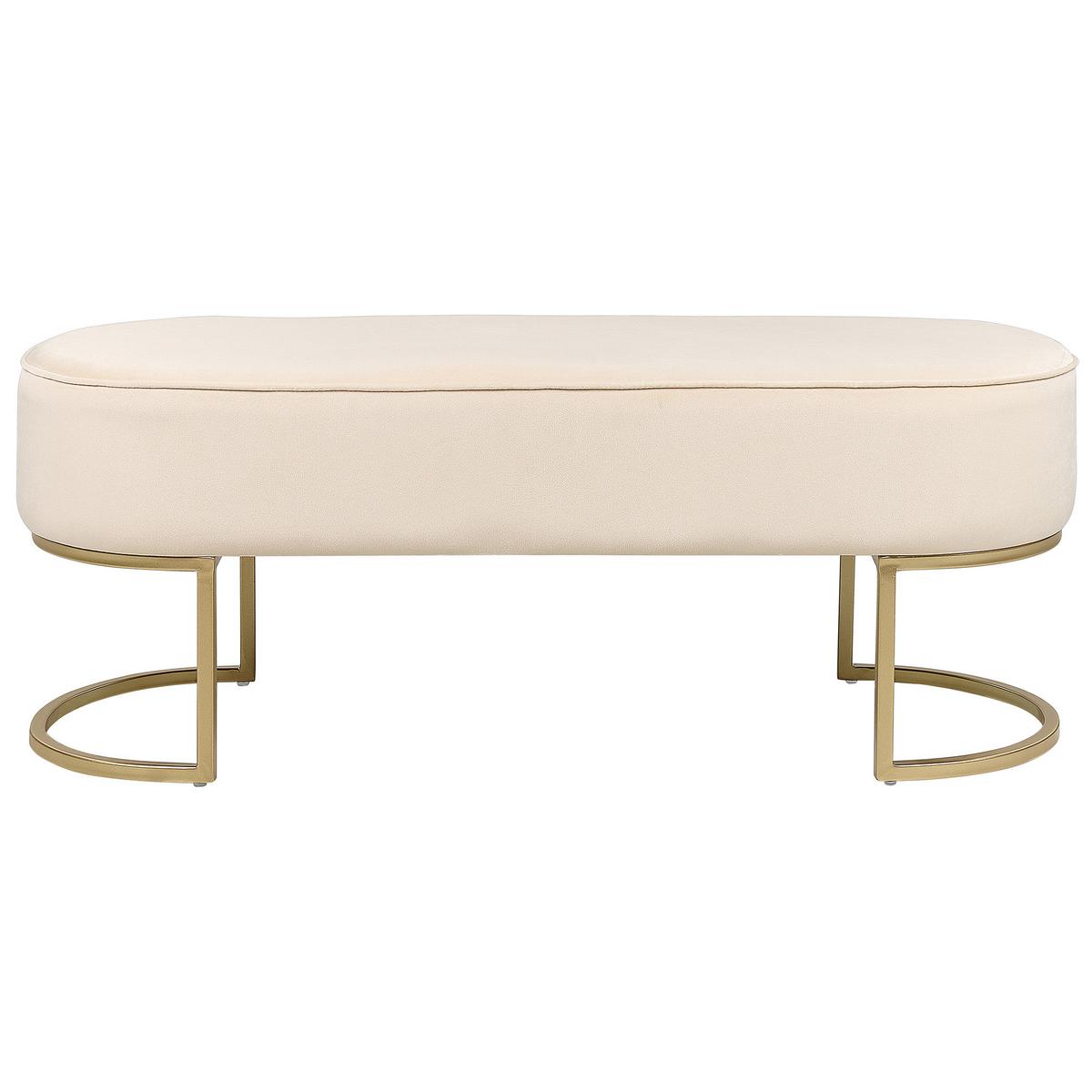 BETTBANK Milry 40/104/40 cm - Beige, Kunststoff/Textil (104/40/40cm) - Beliani