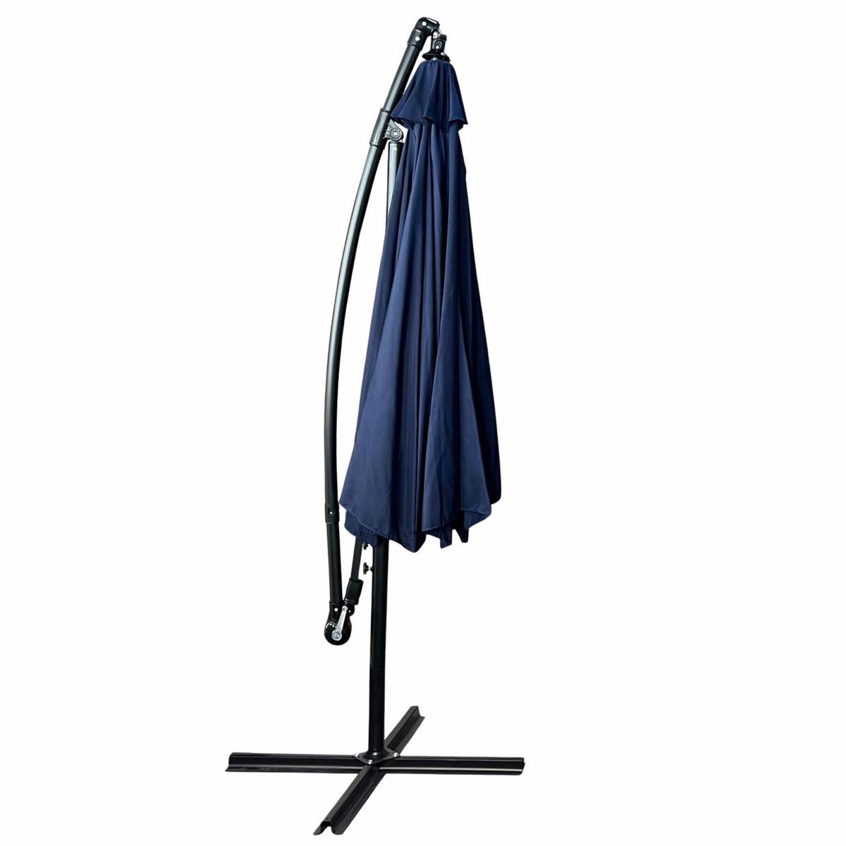 GARTENSCHIRM Blau 300/245/300 - Blau, Textil/Metall (300/300cm) - RAUMHIRSCH FURNITURE