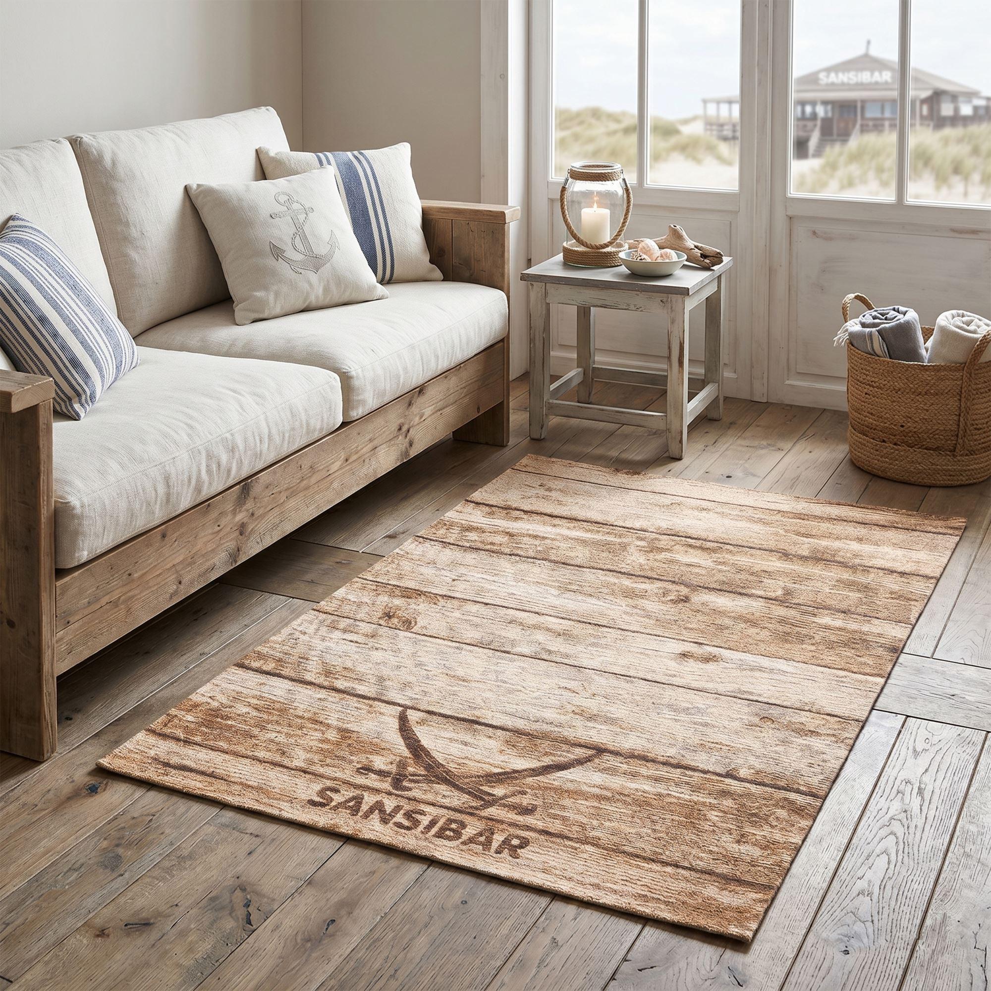 FLACHWEBTEPPICH Keitum 60x90 cm - Braun, Textil (60/60cm) - Sansibar SYLT