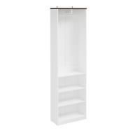 OFFENER Kleiderschrank mit Kleiderstange KSB02-W - Ahornfarben, Fell (55/187/25cm) - SoBuy