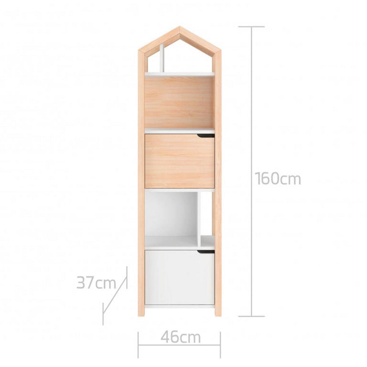 BÜCHERREGAL Joey Holz und Weiß - Braun, Holzwerkstoff (46/160/37cm) - Petits-meubles