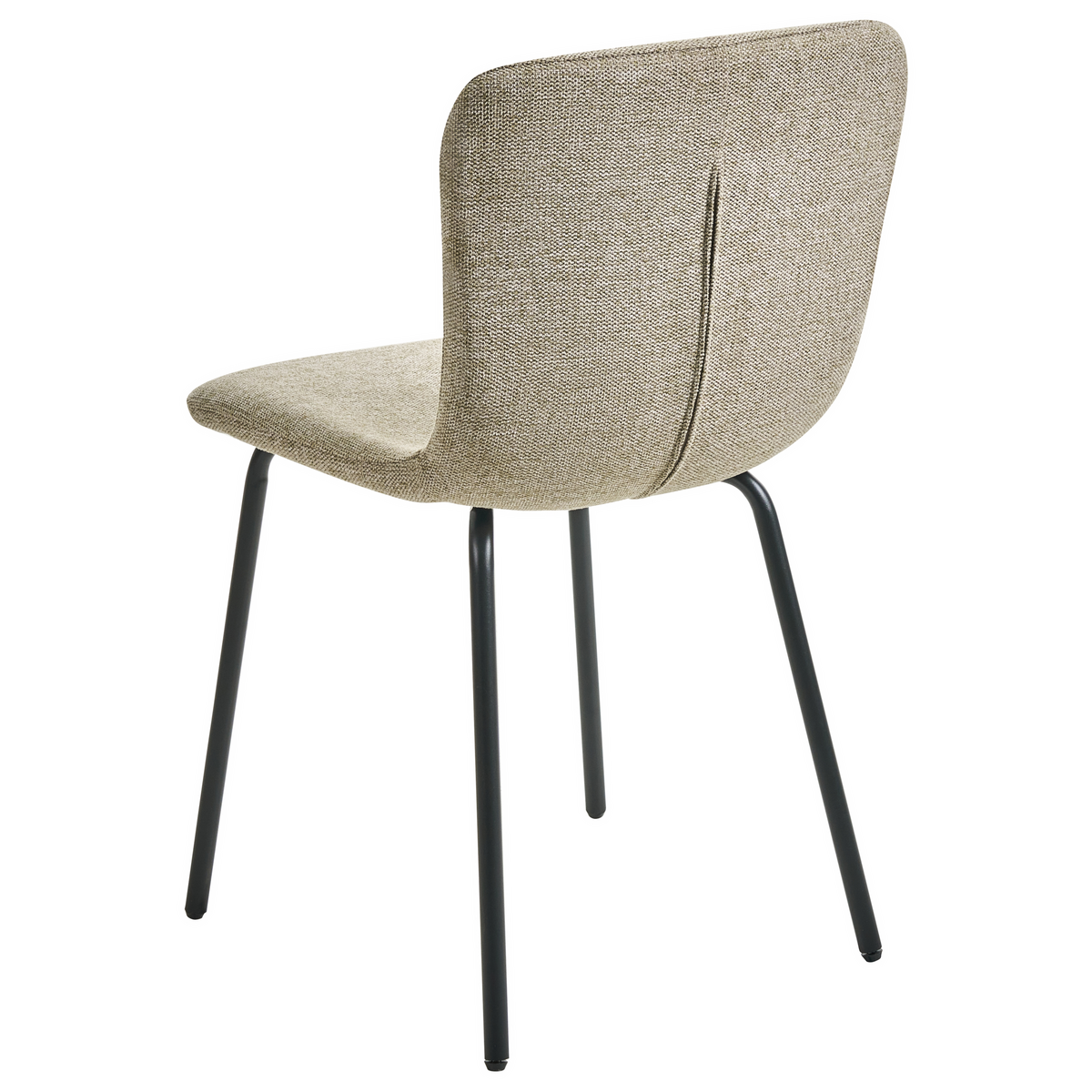 ESSZIMMERSTUHL 4er-Set Beige Caldwell - Beige/Schwarz, Textil (45/80/46cm) - Beliani