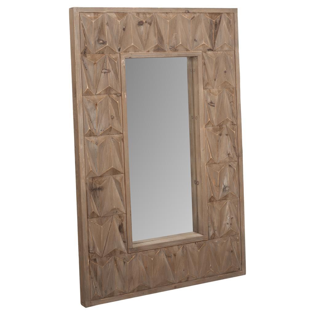 SPIEGEL aus Holz, braun, 69x6x109cm - Braun, Holz (73/114/10cm) - Wanderlust