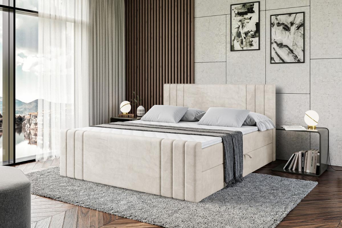 BOXBETT CELESTIA-Z - 140x200 cm - H3 - Ecru - Ecru, Holzwerkstoff (140/200cm) - ALTDECOR