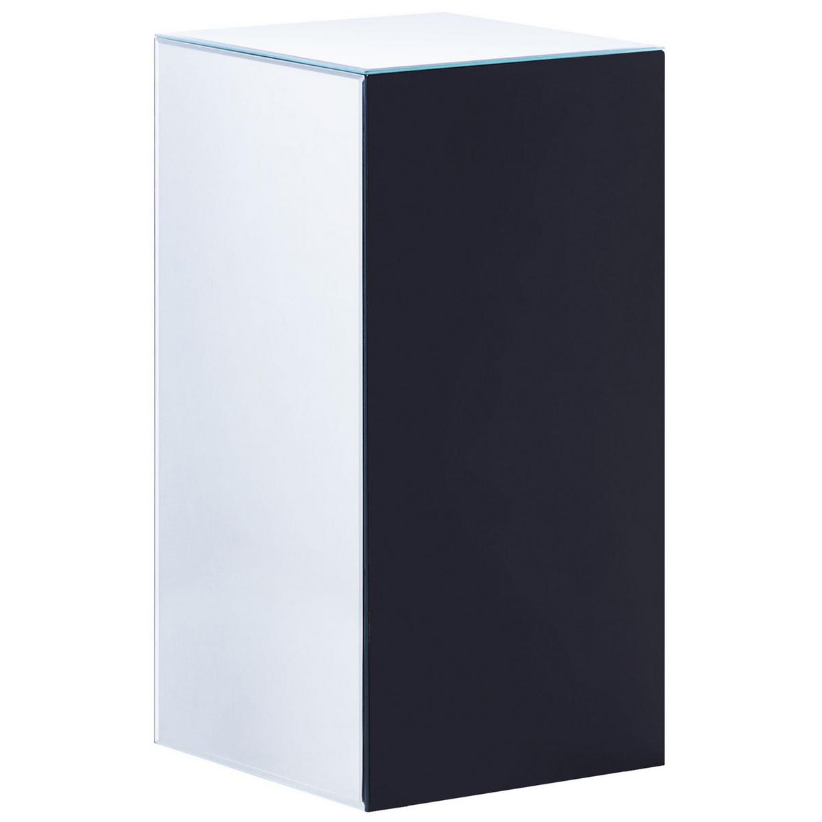 NACHTTISCH Spiegeleffekt 3 Schubladen Lorris - Silberfarben, Glas (45/60/35cm) - Beliani