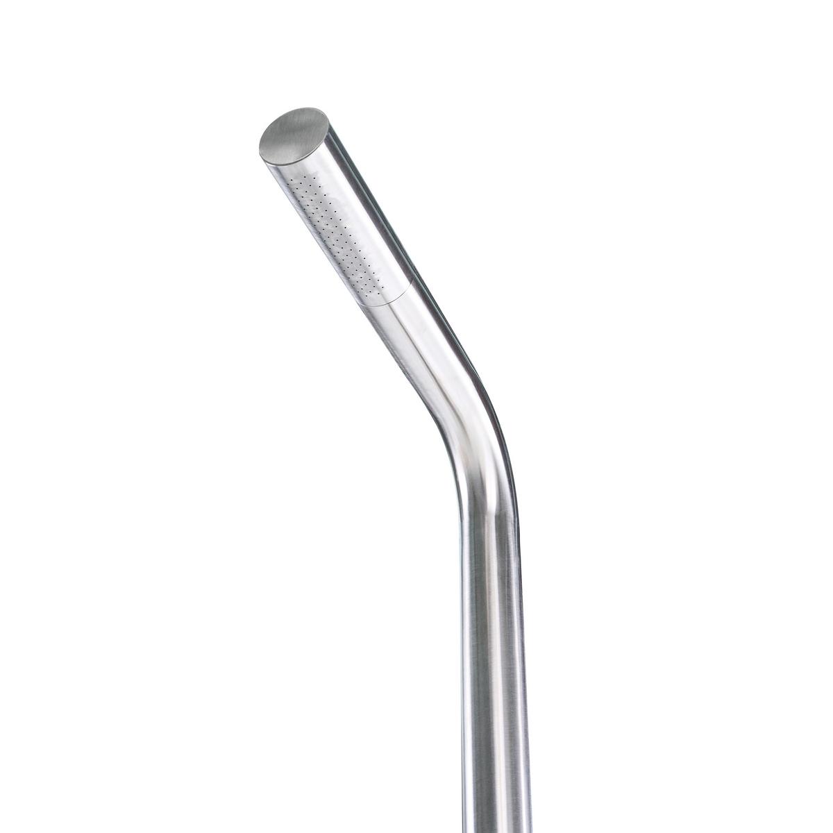 FREISTEHENDE Gartendusche Silber Sorapata - Silberfarben, Metall (57/230/17cm) - Beliani
