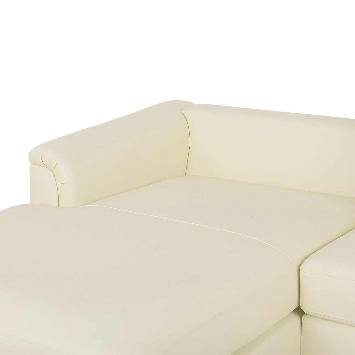 ECKSOFA Leder Beige linksseitig Oslo - Beige, Leder (270/151cm) - Beliani