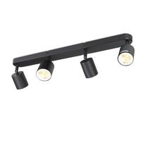 DECKENSTRAHLER Freiheit 4-flammig 58/7/14 cm - Schwarz, Metall (58/7/14cm) - Nettlife