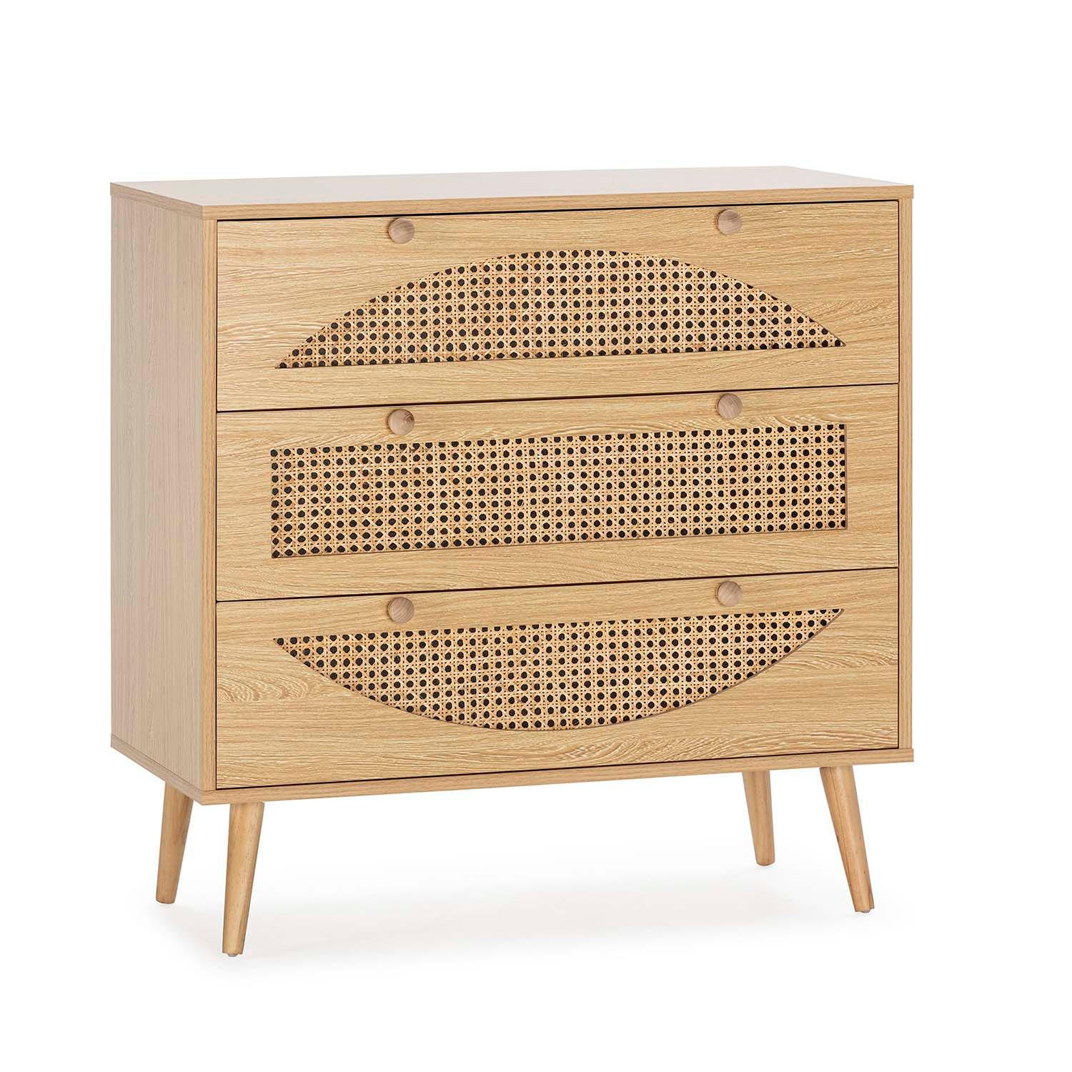 KOMMODE 80/80/40 Luna eichefarben - Honigeiche, Holzwerkstoff (80/80/40cm)