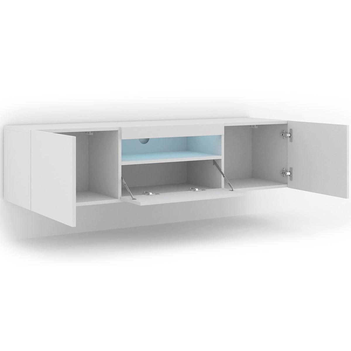 TV-MÖBEL Aurus Weiß - Weiß, Holzwerkstoff (150/36/37cm) - Petits-meubles
