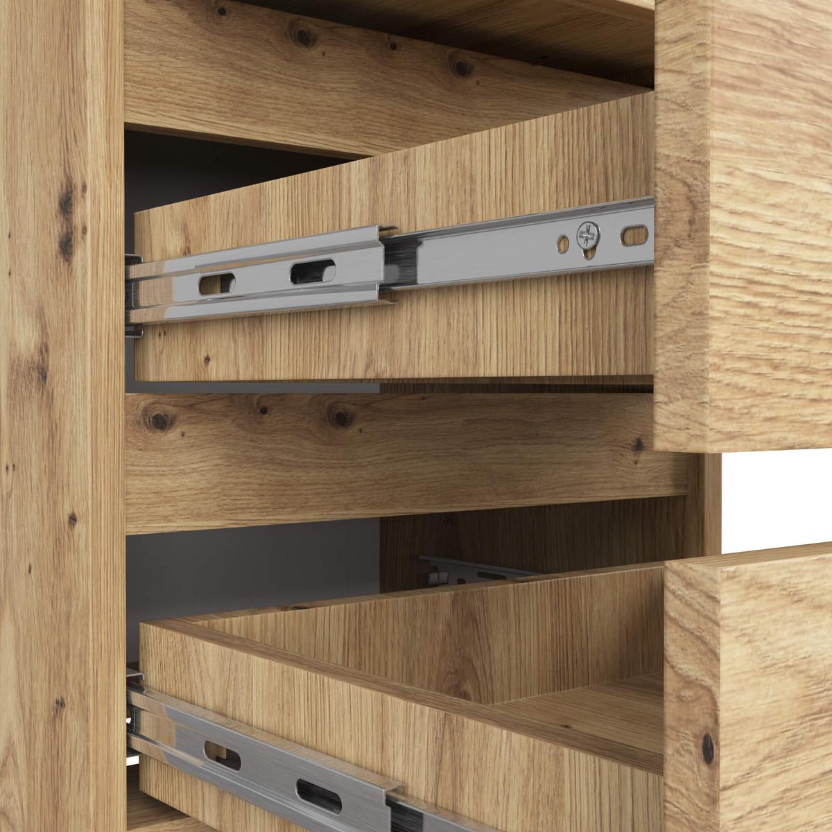 KOMMODE Eiche Artisan 57/40/35 - Eiche Artisan, Holzwerkstoff (40/57/35cm) - RAUMHIRSCH FURNITURE