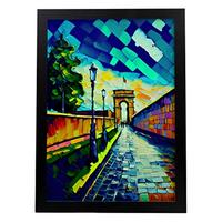 POSTER Gedenkstätte Berliner Mauer Im Ölgemälde Stil A4 Rahmenlos - Klar, Papier (29.7/5/21cm) - Nacnic