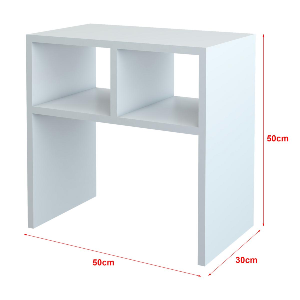 BEISTELLTISCH Ravnsborg - Weiß, Holzwerkstoff (30/50/50cm) - [en.casa]