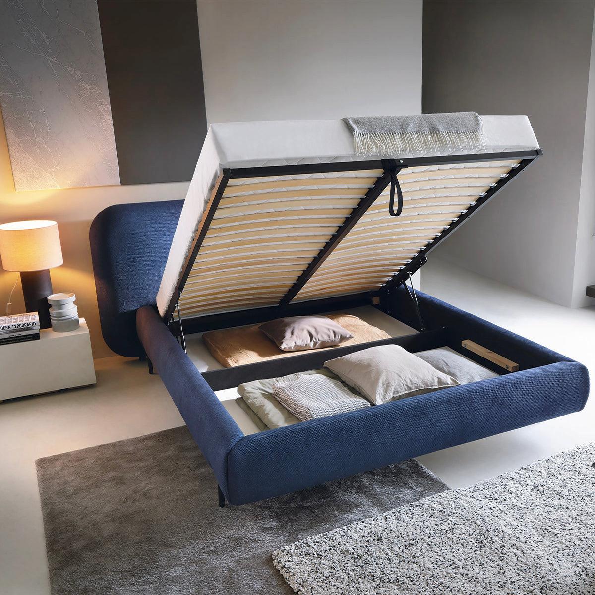 BOXBETT 160/200 Tobias Blau - Blau, Holz (160/200cm) - Petits-meubles