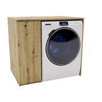 WASCHMASCHINENSCHRANK für Waschmaschine & Wäschetrockner 95/89/66 - Eiche Artisan, Holzwerkstoff (95/89/66cm) - RAUMHIRSCH FURNITURE