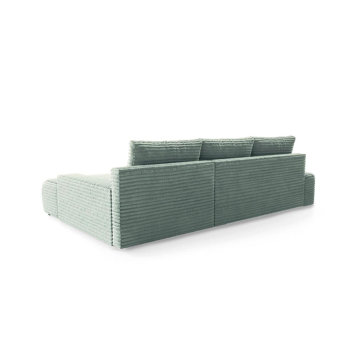 ECKSOFA Ivana 3 Sitzplätze Hellgrün - Grün, Holz (265/172cm) - Petits-meubles