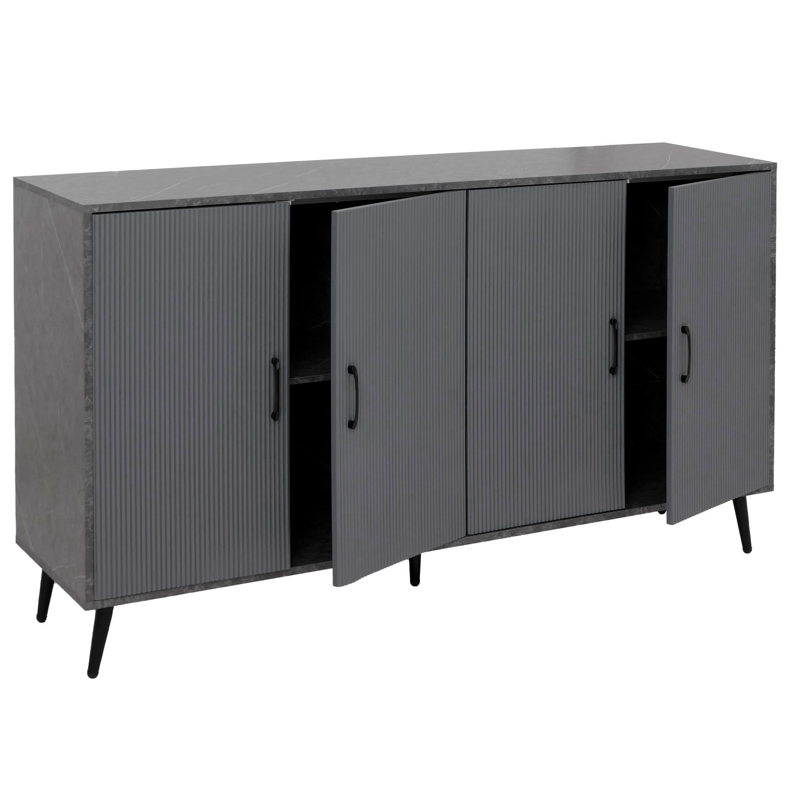 SIDEBOARD Grau - Grau, Holz (150/88/40cm) - MCW
