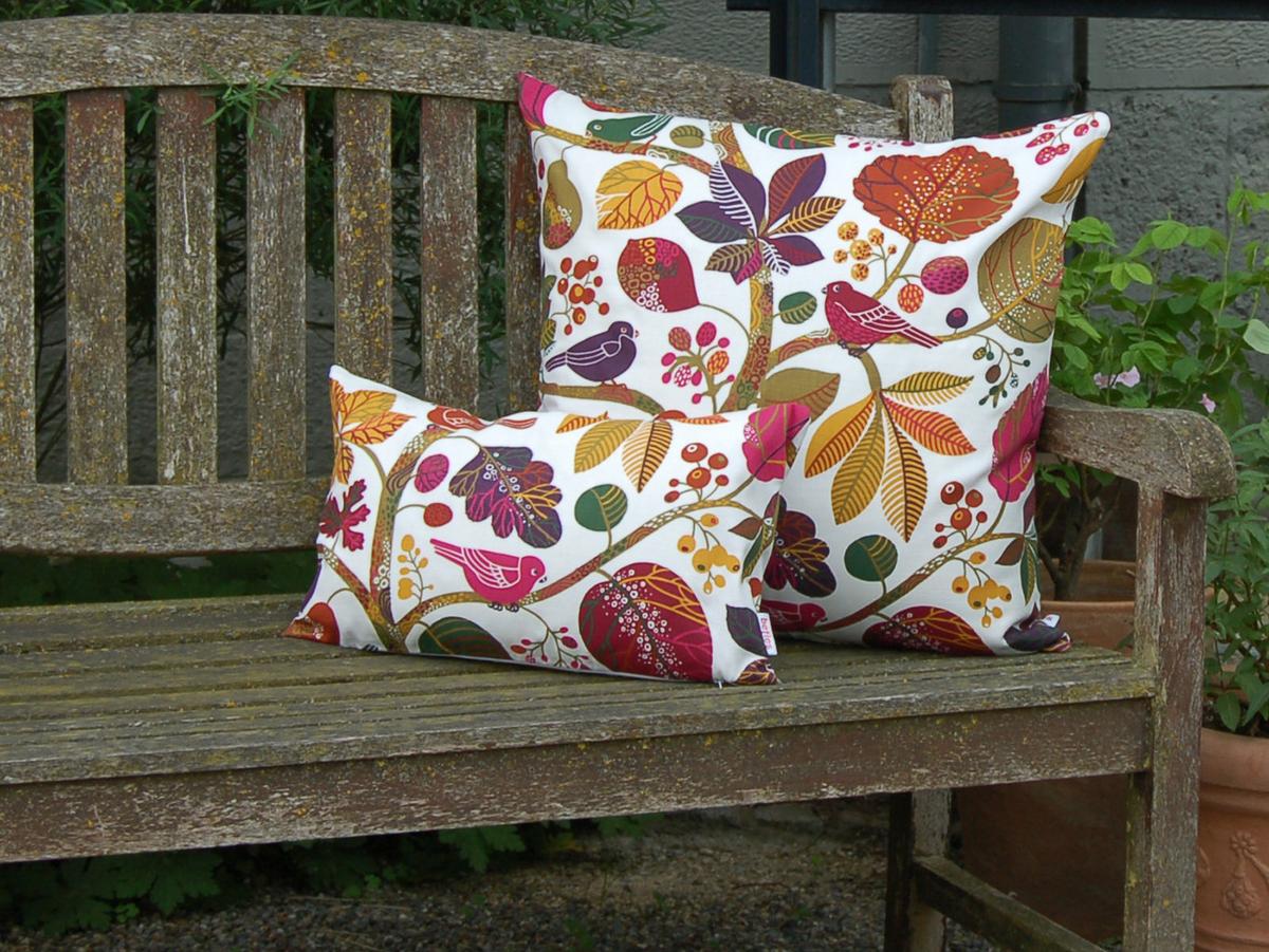NACKENROLLENHÜLLE Zauberwald elfenbein-bunt Baumwolle 40/15 cm - Ecru/Multicolor, Textil (15/40cm) - beties Heimtextil