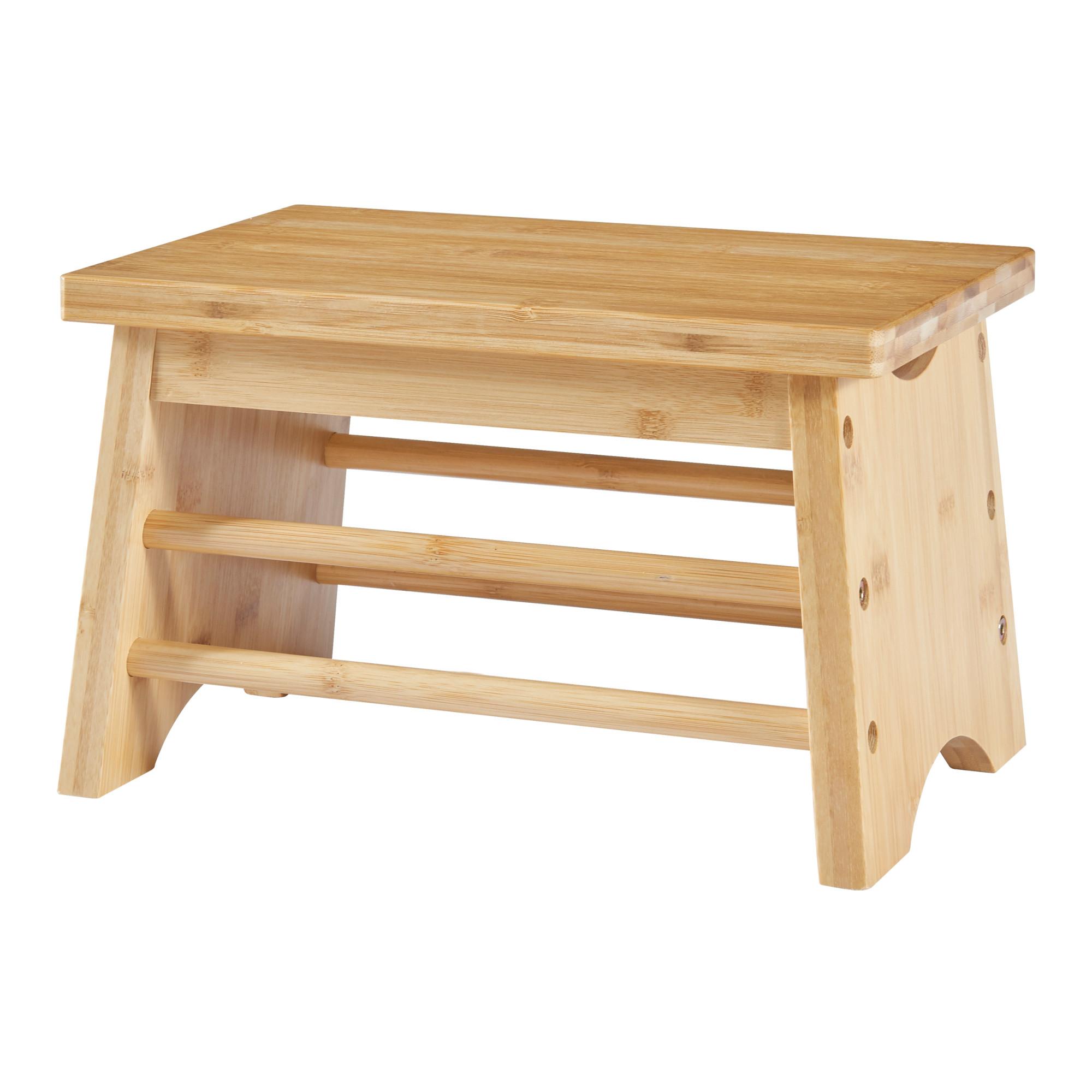 TRITTHOCKER Ryslinge - Naturfarben, Holz (33/20/21.5cm) - [en.casa]