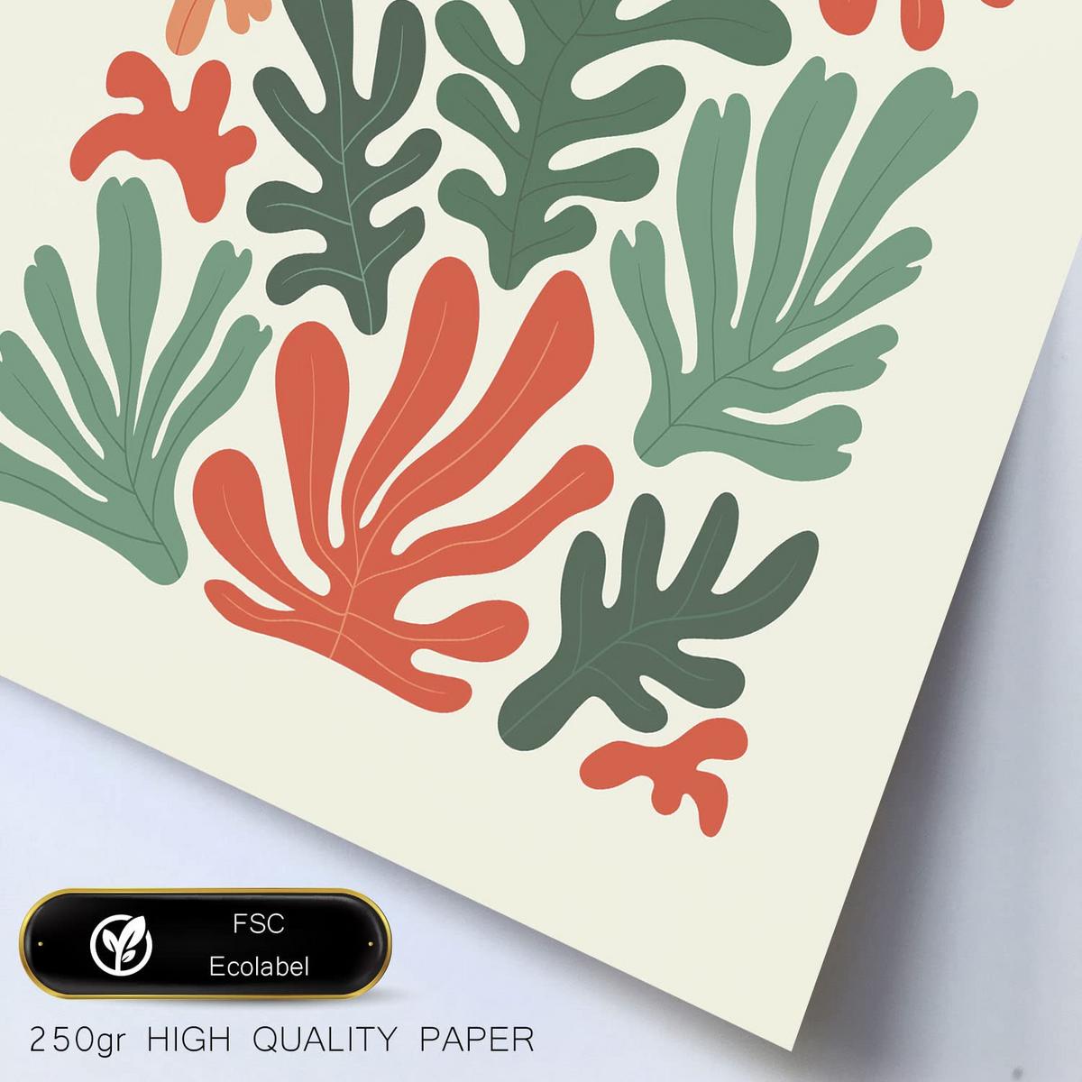 POSTER Set Mit 6 Minimalistischen In Pastellfarben Pflanzenmuster Drucke Von Landschaften Und Natur Für Innenarchitektur A3 & A4 Weißer Rahmen - Weiß, Papier (29/3cm) - Nacnic
