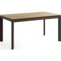 ESSTISCH Elan rechteckig ausziehbar verlängerbar mit Braunen Metallbeinen, Eiche Hell Braun 160-250/90/76 cm - Eichefarben/Braun, Holzwerkstoff/Metall (90/250/76cm) - WFL GROUP