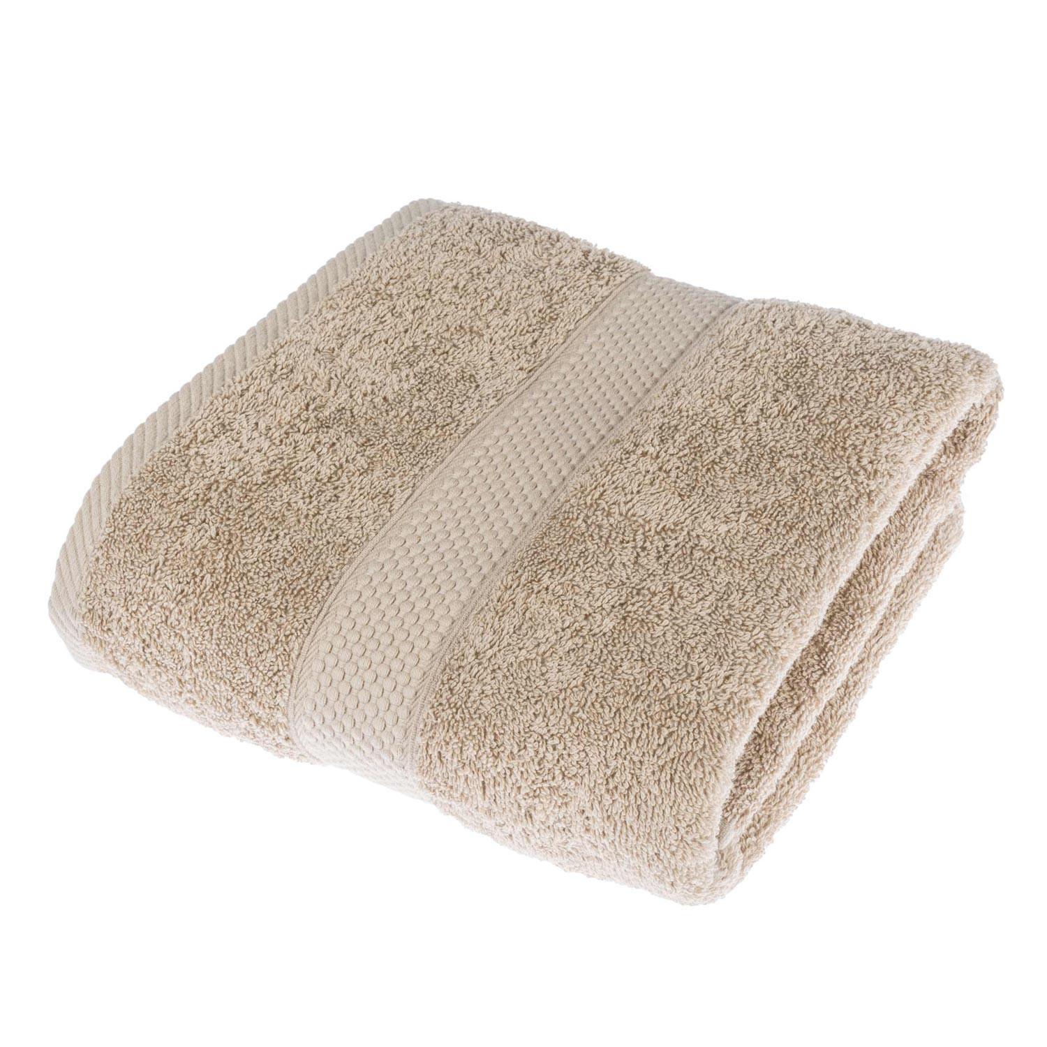 DUSCHTUCH Essential beige 70/130 cm - Beige, Textil (70/130cm) - Homescapes