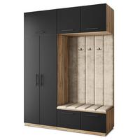 GARDEROBENSCHRANK REMA 180/240/60 cm Modern Eiche Wotan - Beige/Eiche Wotan, Holzwerkstoff (180/240/60cm) - MASSENO