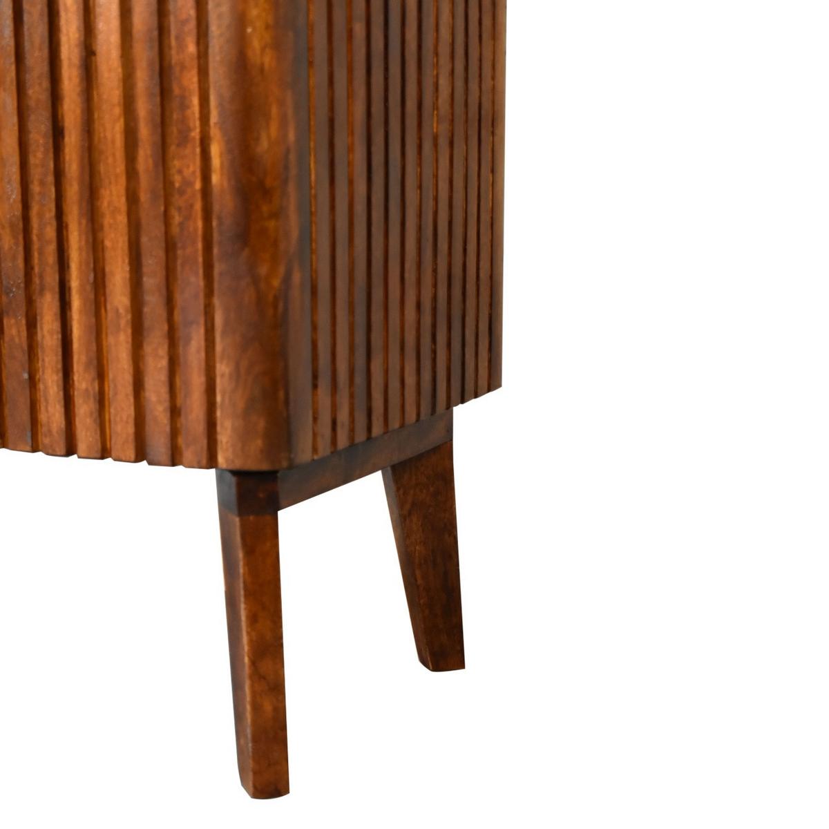 SCHRANK mit 2 Türen, 2 Regale, Nordische Beine, Braun - Messingfarben/Braun, Holz/Metall (75/80/35cm) - Artisan Furniture