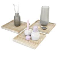 DEKOSCHALE Maya Eiche sägerau 3er Set - Eiche San Remo, Holzwerkstoff (1.8cm) - Vladon