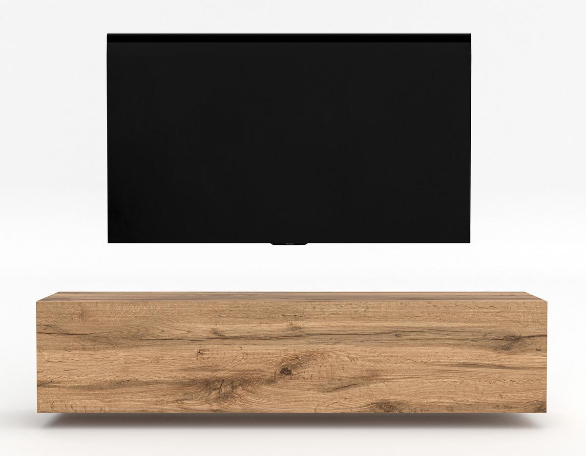 LOWBOARD ZIVOLLI 160 Wotan 160/34/32 cm – TV-Schrank für Wandmontage - Hellbraun, Holzwerkstoff/Kunststoff (160/34/32cm) - AX Living