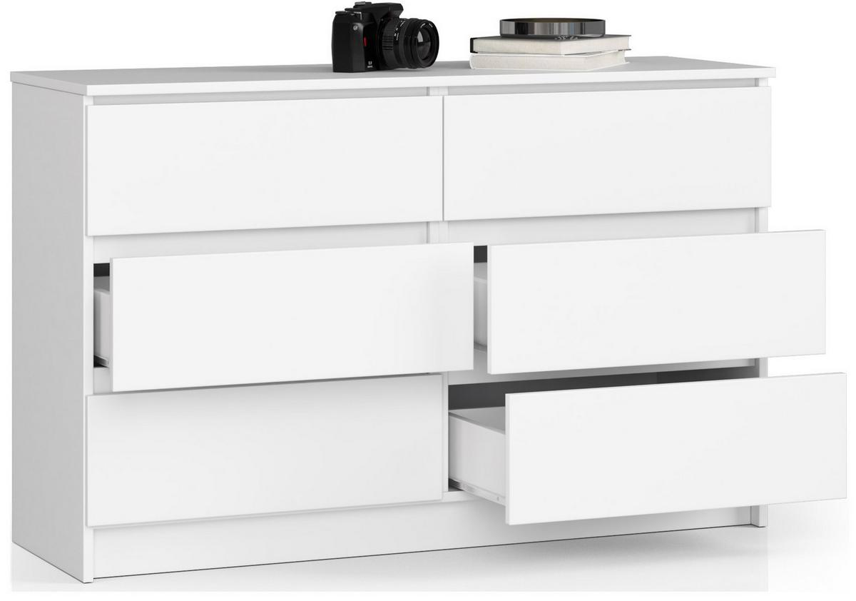 KOMMODE Weiß 77/120/40 - Weiß, Holzwerkstoff (120/77/40cm) - RAUMHIRSCH FURNITURE