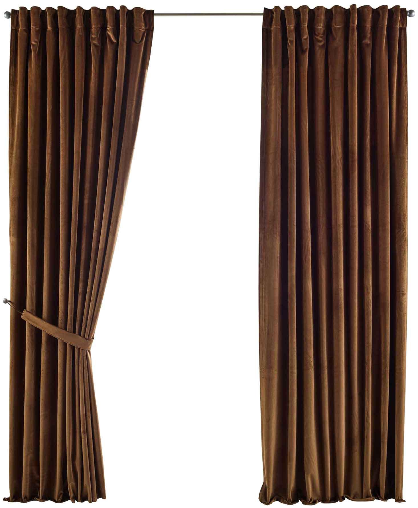 VORHANG 2ER SET MILANO HxB 280x135 cm Taupe - Taupe, Textil (135/280cm) - Gardinenbox