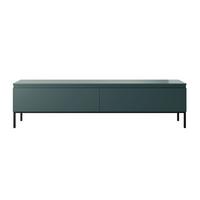 TV-SCHRANK Bemmi Dunkelgrün mit Metallbeinen 175 cm - Dunkelgrün/Schwarz, Holzwerkstoff/Metall (175/46/32cm) - Selsey