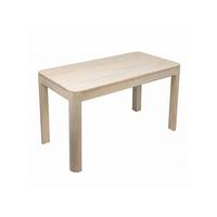 ESSTISCH CHARENTE, Mango Massivholz, handgefertigt, Weiß-Mango, 120 x 60 x 76 cm - Beige/Weiß, Holz (60/120/76cm) - KADIMA DESIGN