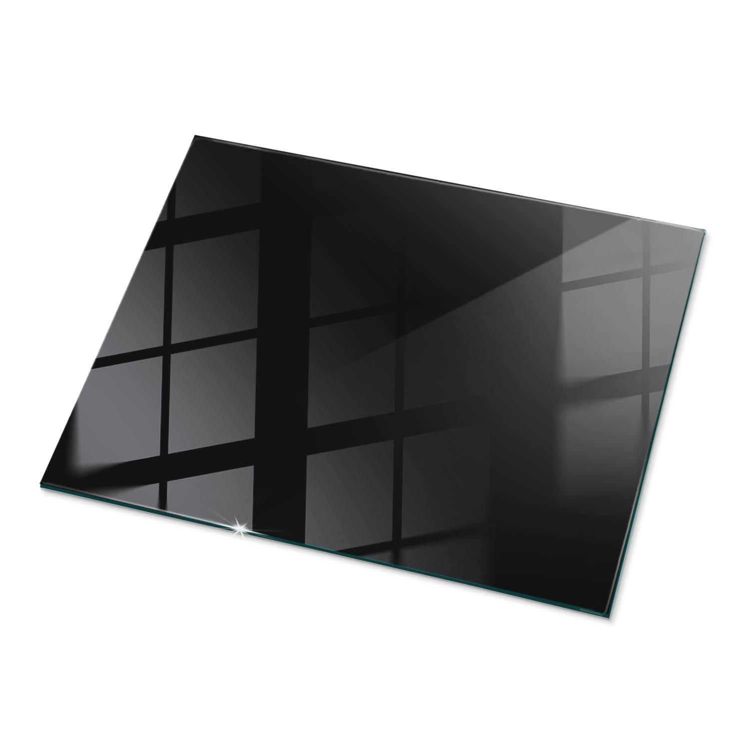 TISCHPLATTE 80x60 cm Farbe Schwarz, glatt - Schwarz, Glas (80/60/0.4cm) - TULUP