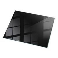 TISCHPLATTE 80x60 cm Farbe Schwarz, glatt - Schwarz, Glas (80/60/0.4cm) - TULUP