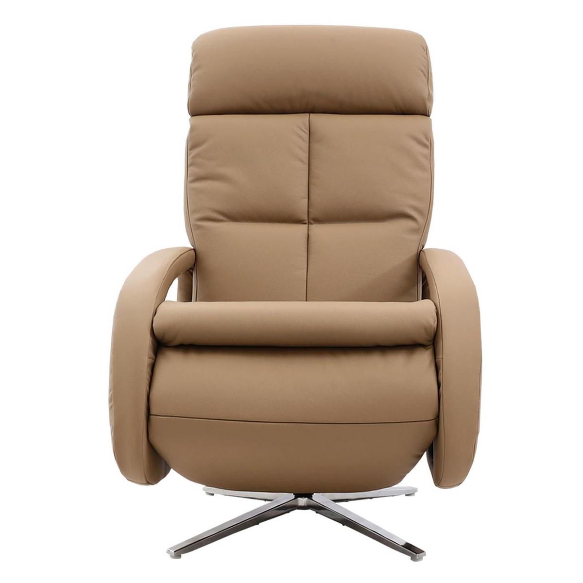 RELAXSESSEL taupe - Taupe, Leder (70/109/147cm) - MCW