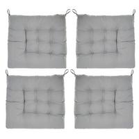 STUHLKISSEN zum Binden in Grau 40 / 40 / 3 cm (4-tlg. Set) - Grau, Kunststoff (40/40/3cm)