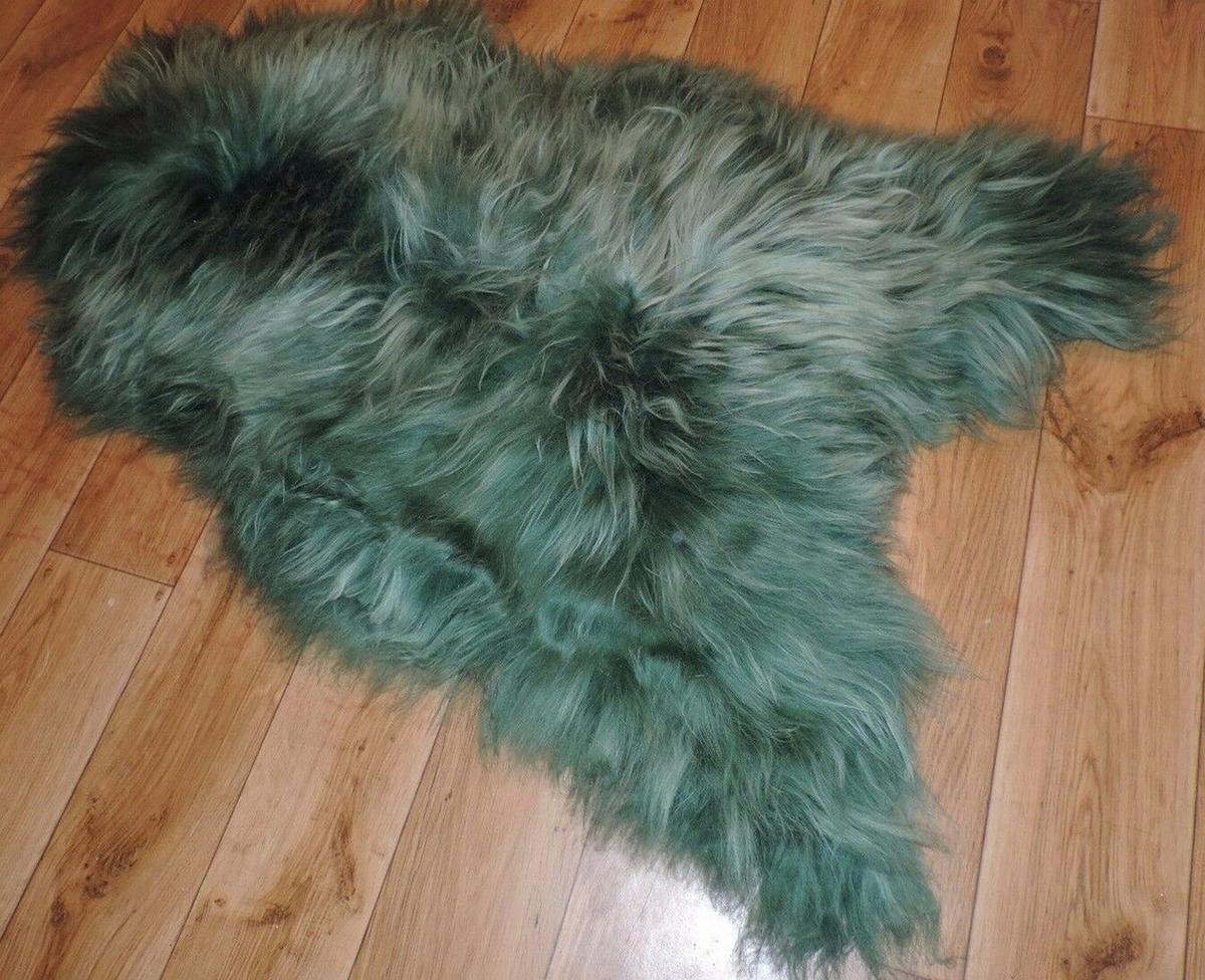 FELL Islandschaftfell patina-grün ca. 100 cm - Grün, Fell (60/100cm) - Provellus