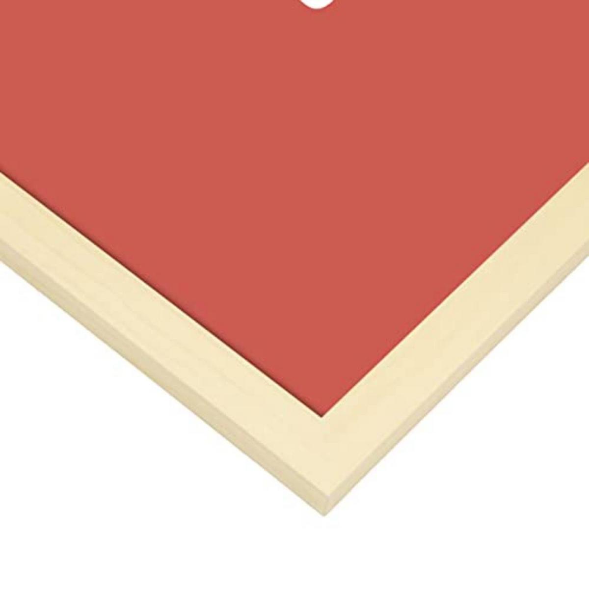 POSTER Set mit 4 Welt TypografieStil A3 Rahmen aus hellem Holz - Beige, Papier (29.7/3cm) - Nacnic