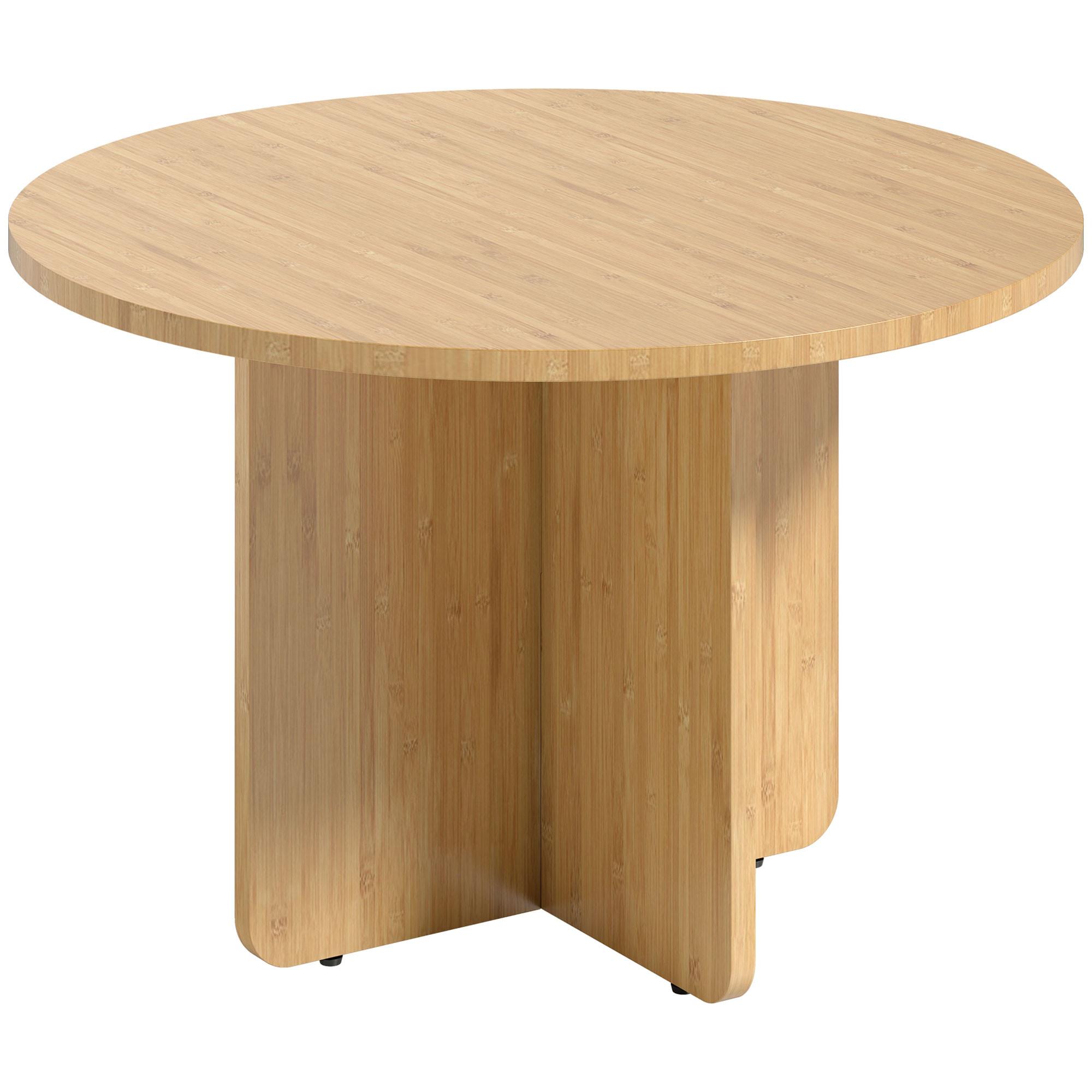 COUCHTISCH rund Ø66/45 cm - Naturfarben, Holz/Bambusholz (66/66/45cm) - HOMCOM