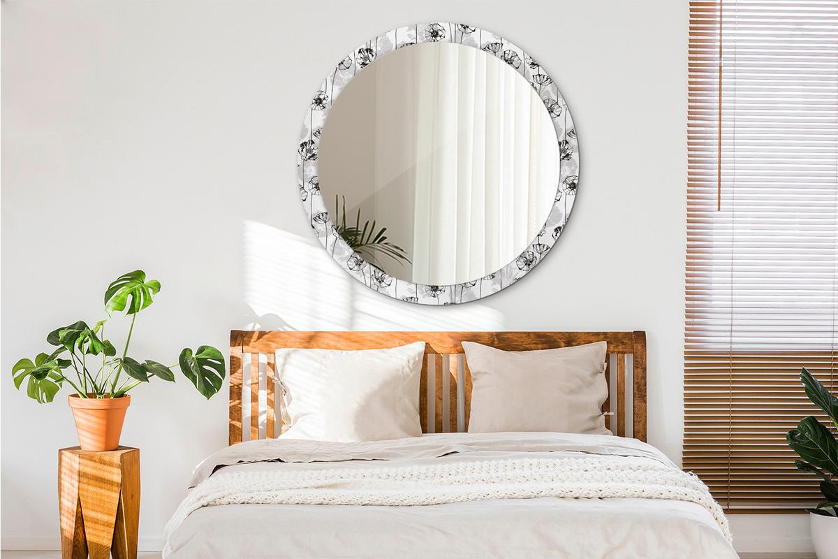 SPIEGEL Rund Ø 100 cm mit Aufdruck - Weiß, Glas (100/100/0.4cm) - Wallfluent
