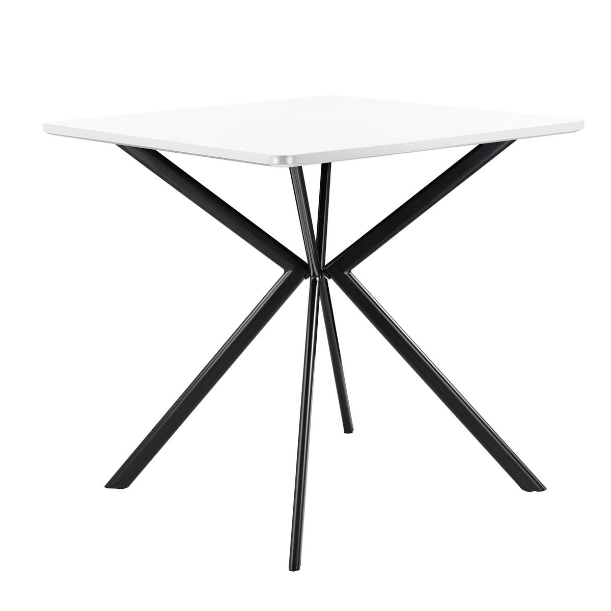 ESSTISCH Ankara - Weiß, Holzwerkstoff/Metall (78/78/75cm) - [en.casa]
